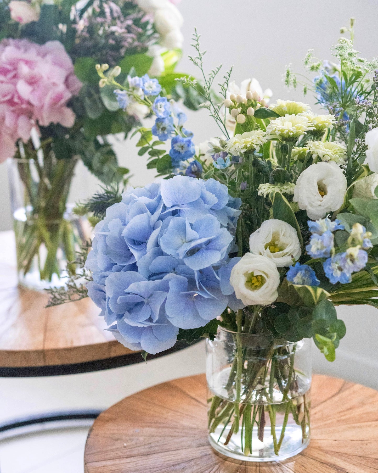 A graceful medley of hydrangeas, carnations, eustoma (lisianthus), daisies, and orchids, this bouquet radiates soft elegance and serene charm. With gentle textures and dreamy blooms, it’s perfect for celebrating love, gratitude, or simply brightening someone’s day.