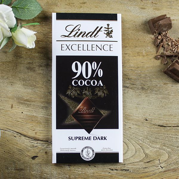Lindt 90 Cocoa Supreme Dark Chocolate Bar 100g