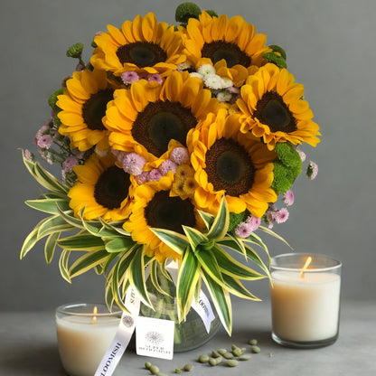 Shining Sunflower Jar